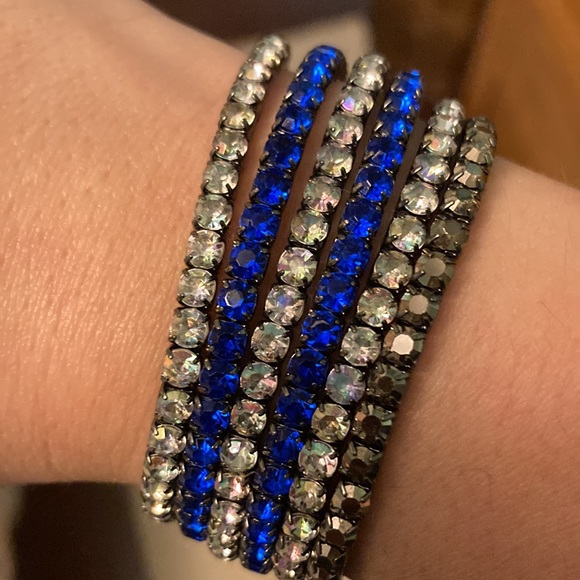 Women’s Bling Bracelet set of 6 - Picture 2 of 2